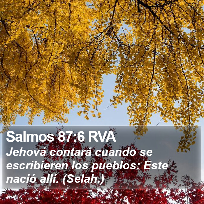 Salmos 87:6 RVA Bible Study