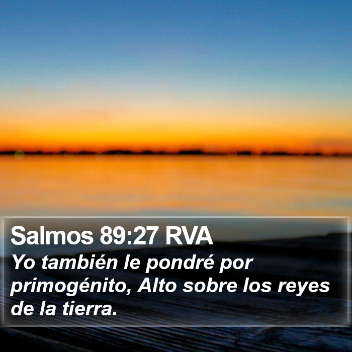 Salmos 89:27 RVA Bible Study