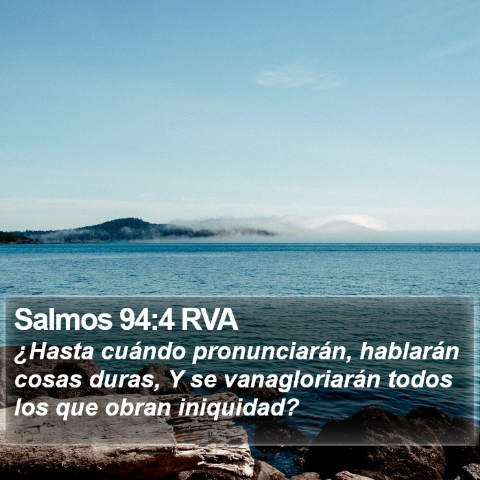 Salmos 94:4 RVA Bible Study