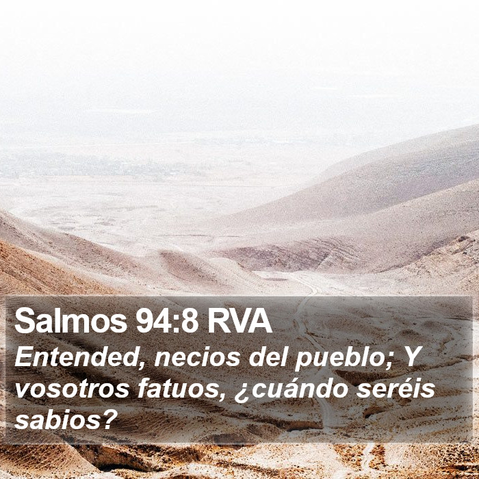 Salmos 94:8 RVA Bible Study