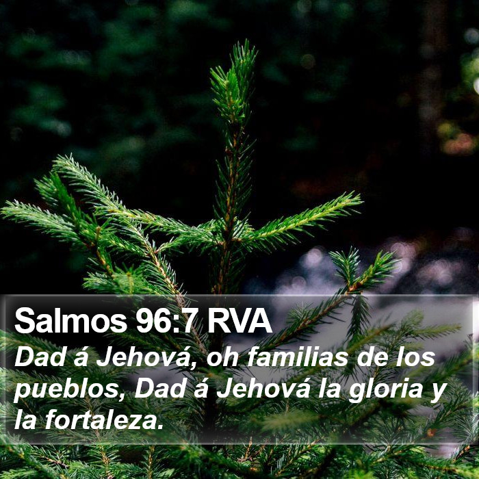 Salmos 96:7 RVA Bible Study