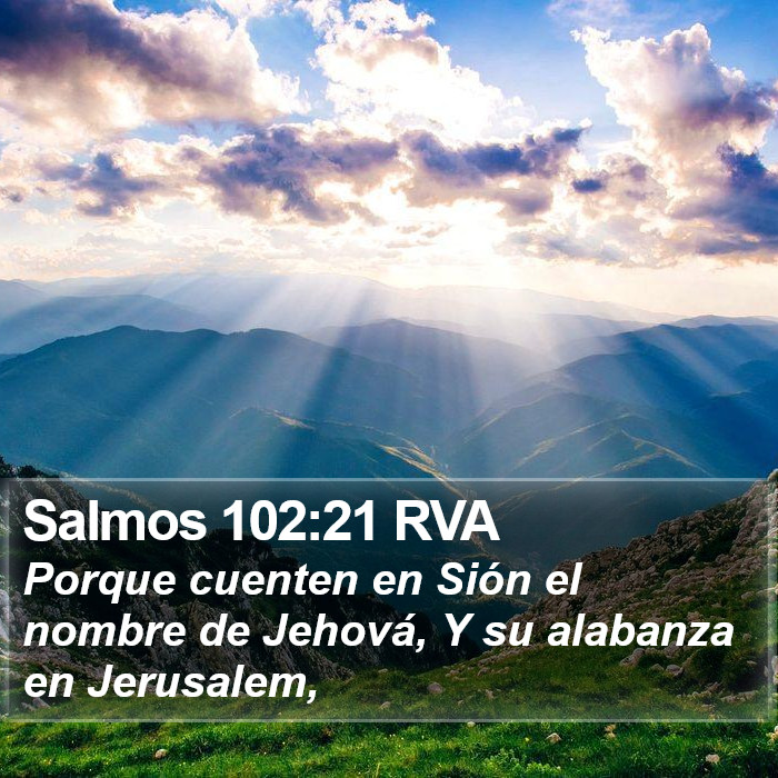 Salmos 102:21 RVA Bible Study