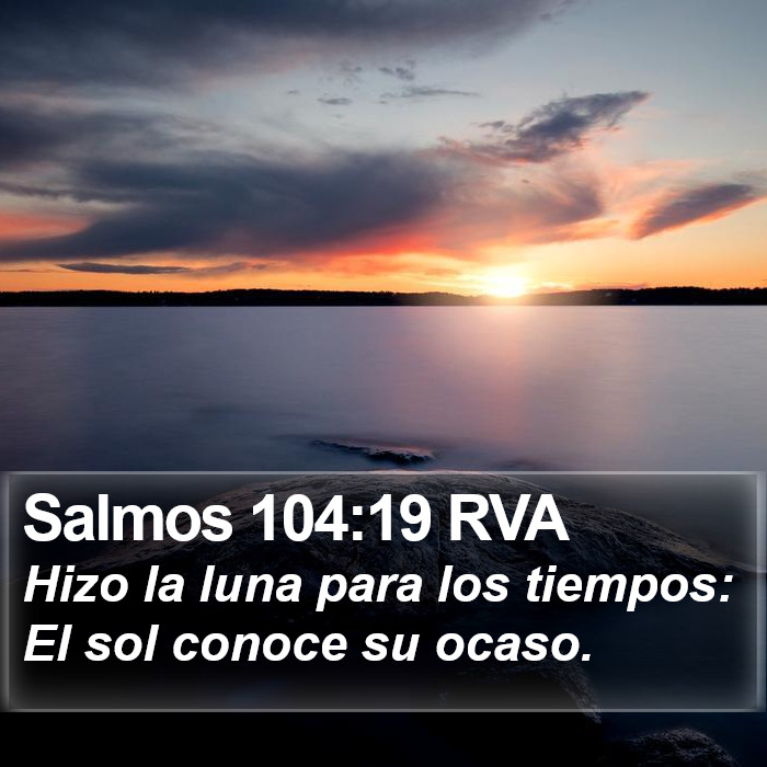 Salmos 104:19 RVA Bible Study