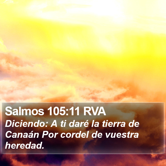 Salmos 105:11 RVA Bible Study