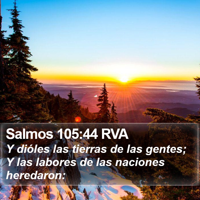 Salmos 105:44 RVA Bible Study