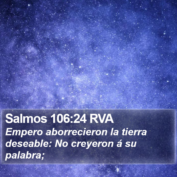 Salmos 106:24 RVA Bible Study