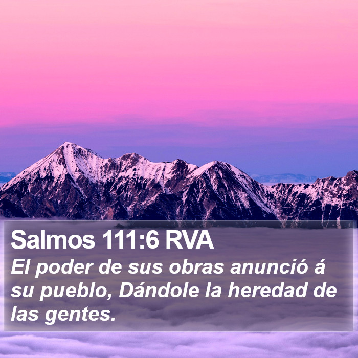 Salmos 111:6 RVA Bible Study
