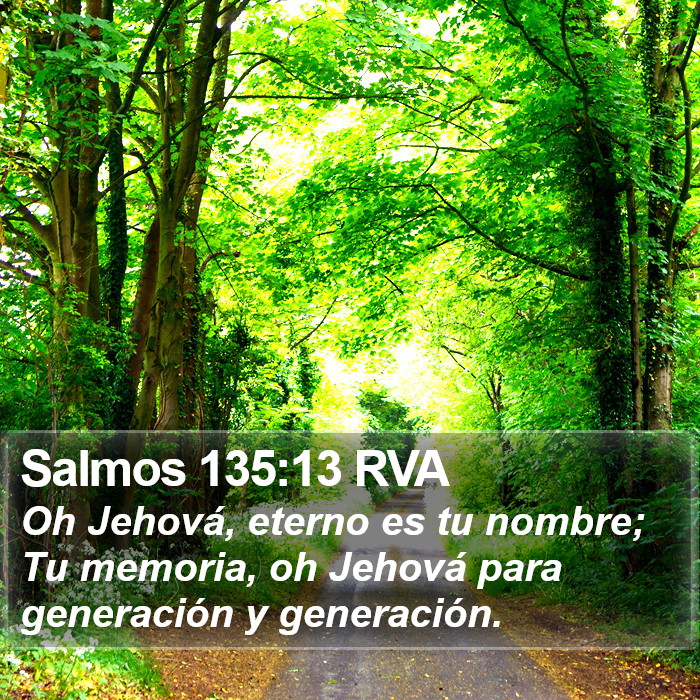 Salmos 135:13 RVA Bible Study