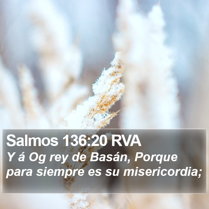 Salmos 136:20 RVA Bible Study