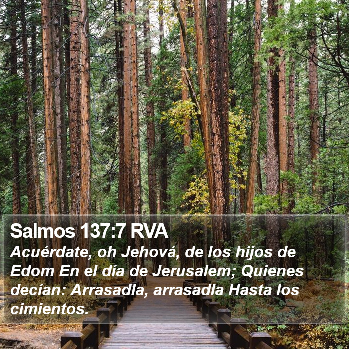 Salmos 137:7 RVA Bible Study