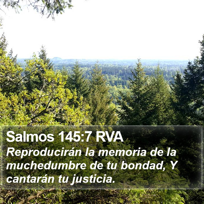 Salmos 145:7 RVA Bible Study