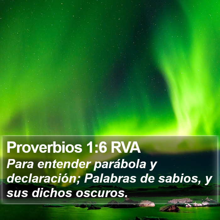 Proverbios 1:6 RVA Bible Study