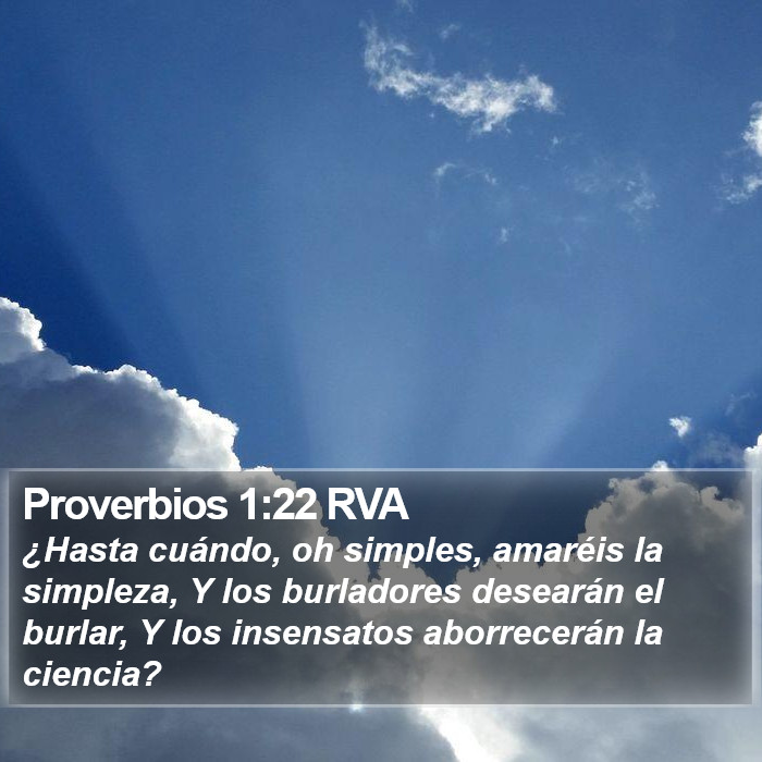 Proverbios 1:22 RVA Bible Study