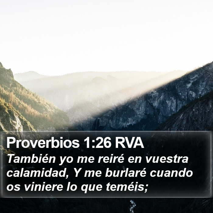 Proverbios 1:26 RVA Bible Study