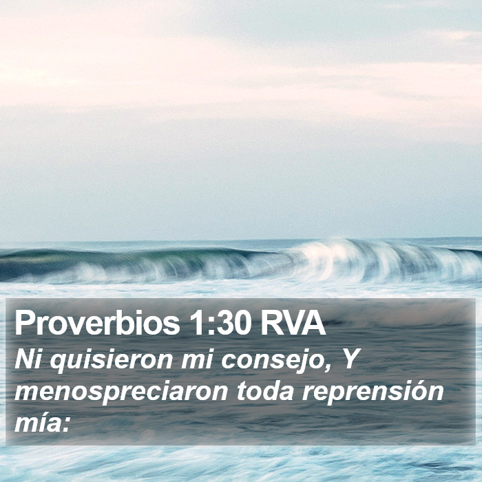 Proverbios 1:30 RVA Bible Study