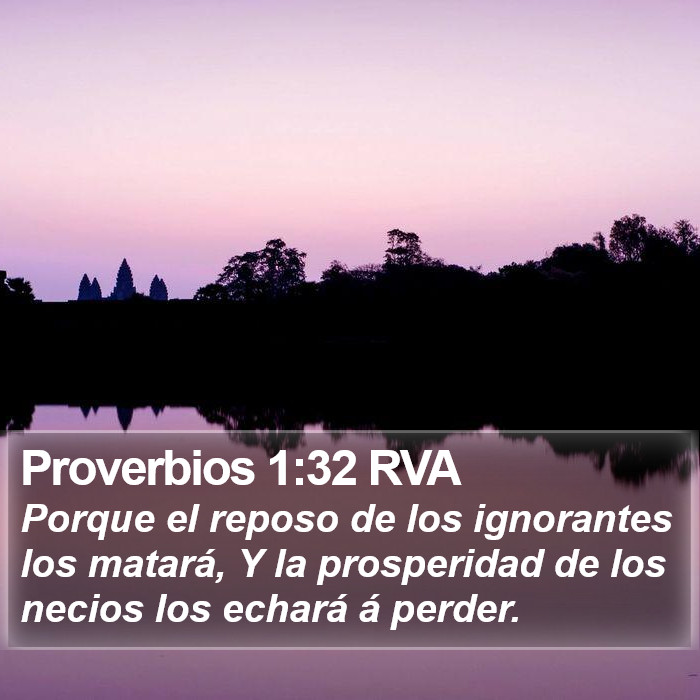 Proverbios 1:32 RVA Bible Study