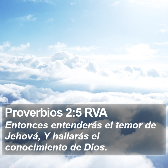 Proverbios 2:5 RVA Bible Study