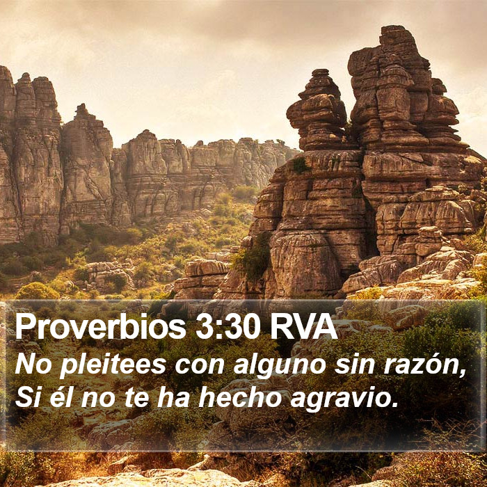 Proverbios 3:30 RVA Bible Study