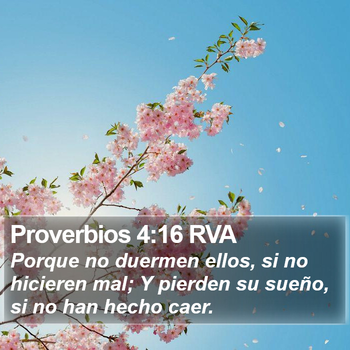 Proverbios 4:16 RVA Bible Study