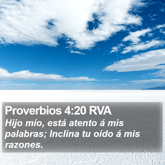 Proverbios 4:20 RVA Bible Study