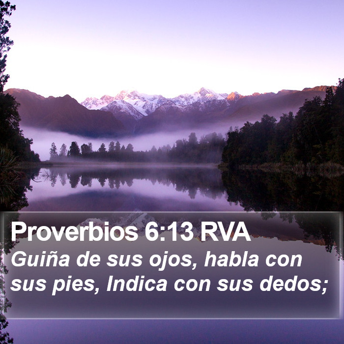 Proverbios 6:13 RVA Bible Study