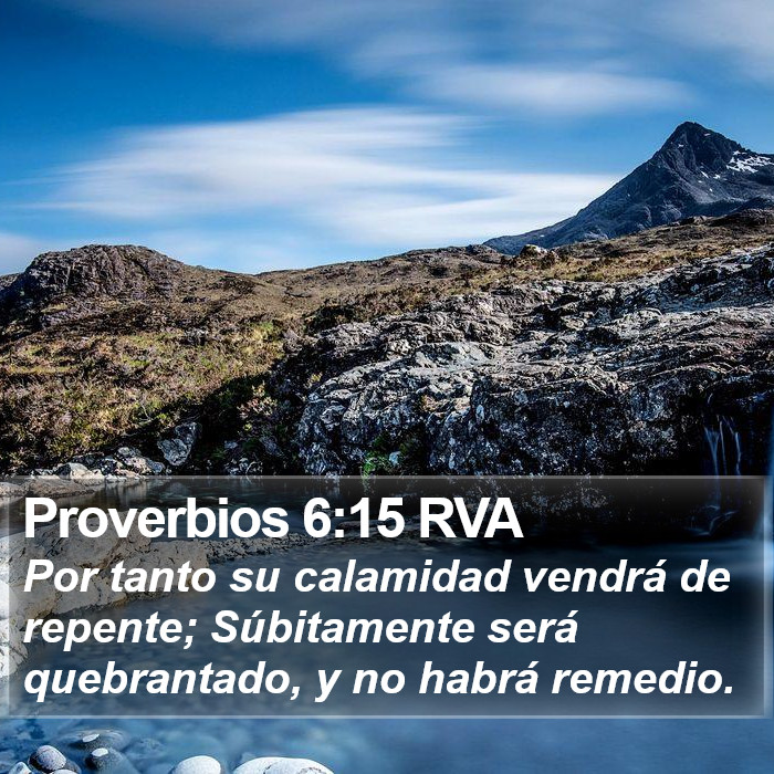 Proverbios 6:15 RVA Bible Study