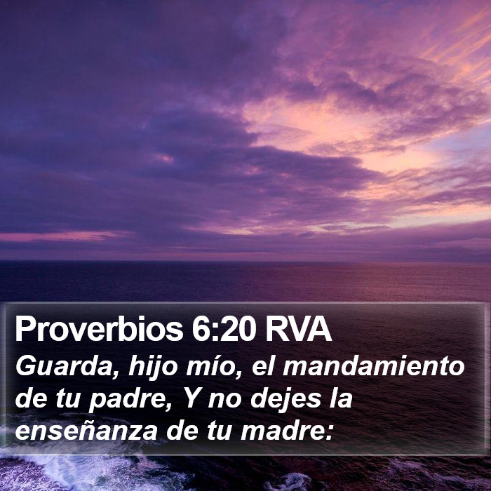 Proverbios 6:20 RVA Bible Study