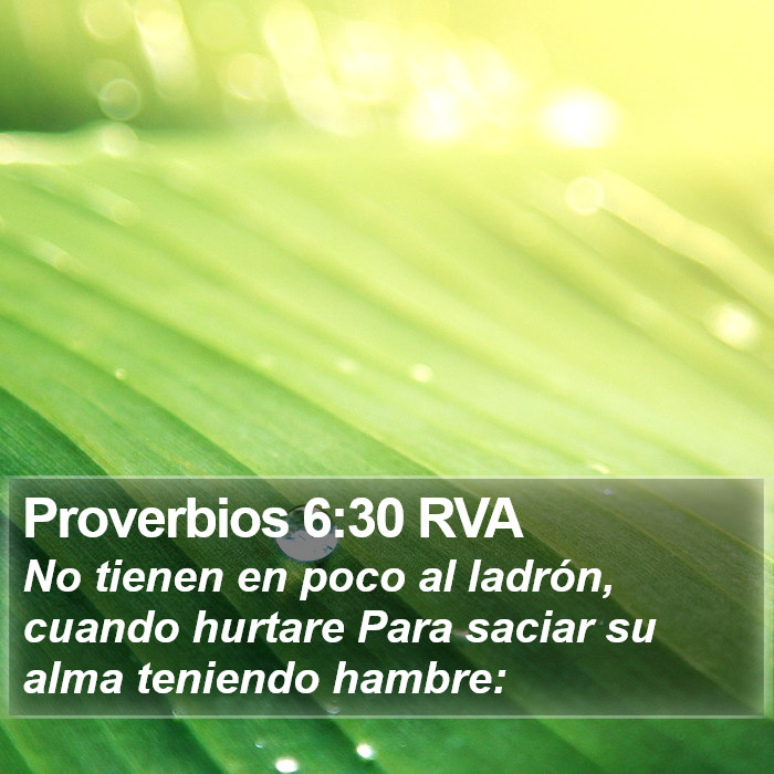 Proverbios 6:30 RVA Bible Study