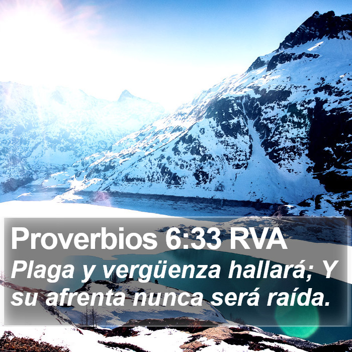 Proverbios 6:33 RVA Bible Study