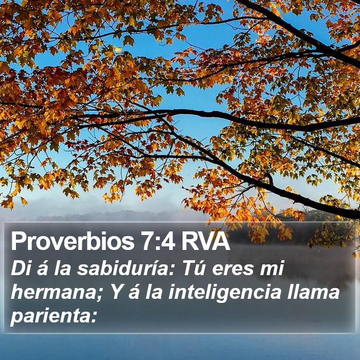 Proverbios 7:4 RVA Bible Study