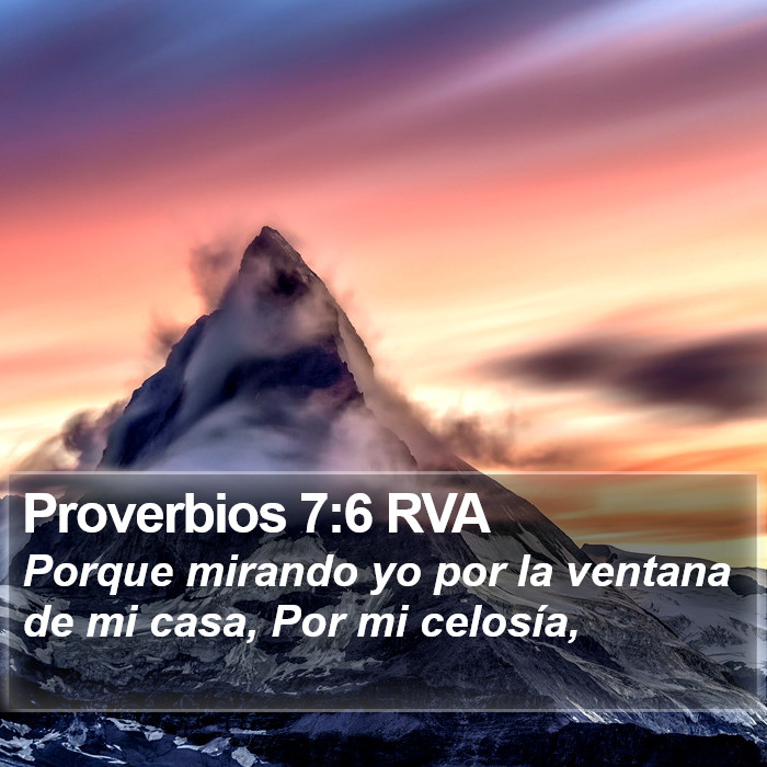 Proverbios 7:6 RVA Bible Study