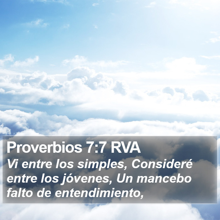 Proverbios 7:7 RVA Bible Study