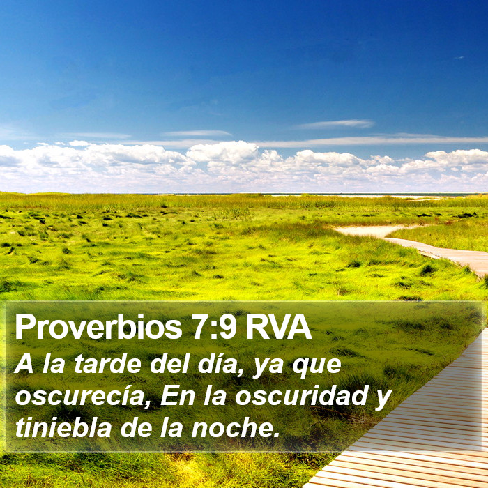 Proverbios 7:9 RVA Bible Study