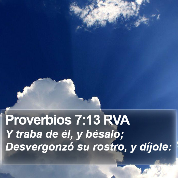 Proverbios 7:13 RVA Bible Study
