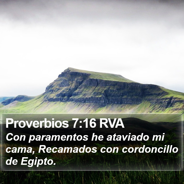 Proverbios 7:16 RVA Bible Study