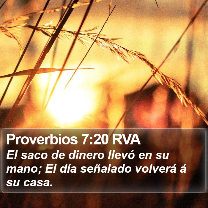 Proverbios 7:20 RVA Bible Study