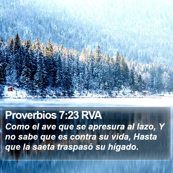 Proverbios 7:23 RVA Bible Study
