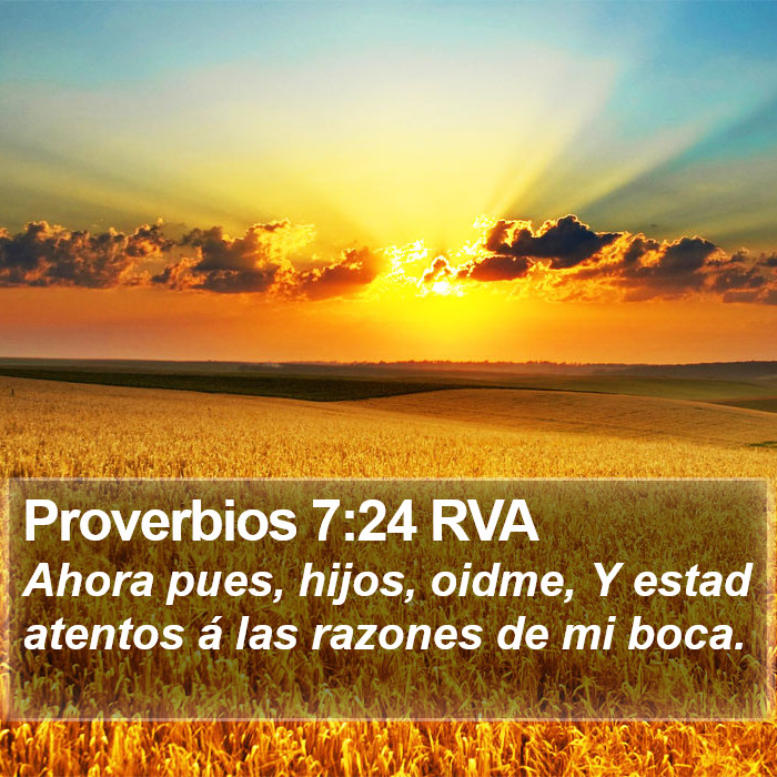 Proverbios 7:24 RVA Bible Study