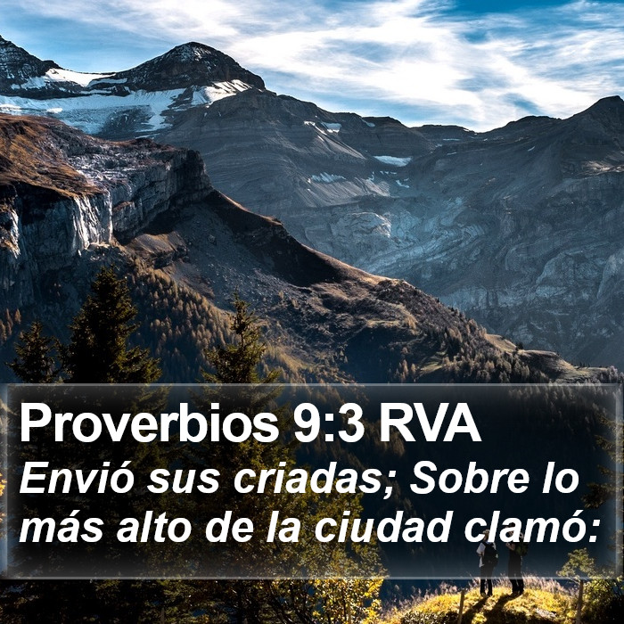 Proverbios 9:3 RVA Bible Study