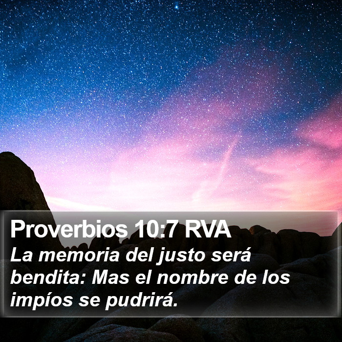 Proverbios 10:7 RVA Bible Study