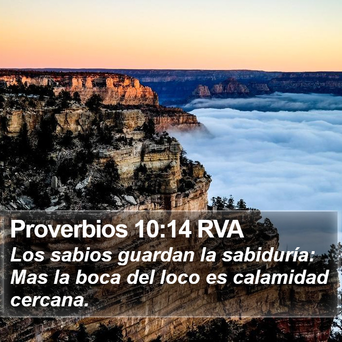 Proverbios 10:14 RVA Bible Study