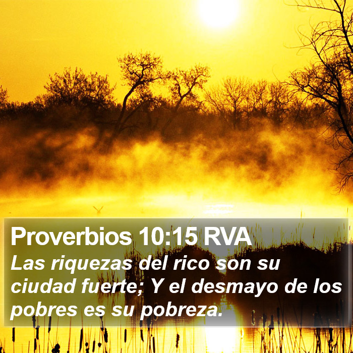 Proverbios 10:15 RVA Bible Study