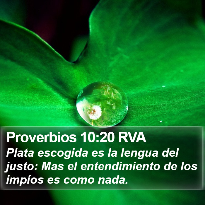 Proverbios 10:20 RVA Bible Study