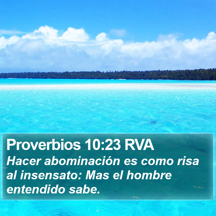 Proverbios 10:23 RVA Bible Study