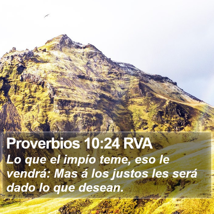 Proverbios 10:24 RVA Bible Study