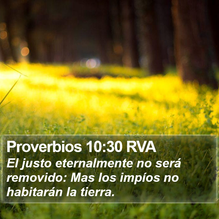 Proverbios 10:30 RVA Bible Study