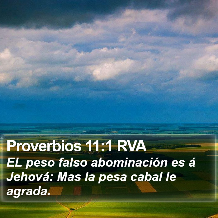 Proverbios 11:1 RVA Bible Study