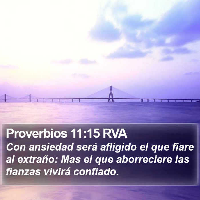 Proverbios 11:15 RVA Bible Study