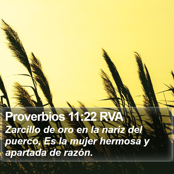 Proverbios 11:22 RVA Bible Study