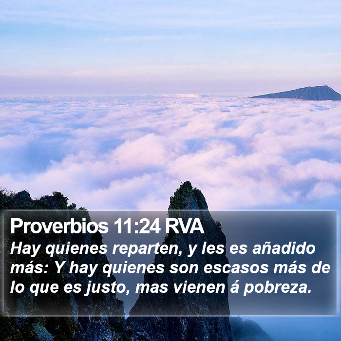 Proverbios 11:24 RVA Bible Study